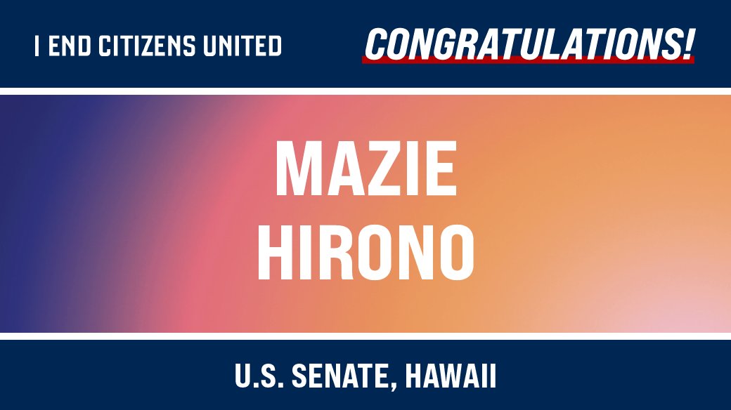 StopBigMoney's tweet photo. ๐ Congratulations, Sen. @mazieforhawaii, on winning your race for reelection as U.S. Senator from Hawaii! #HISEN https://t.co/PmW8WwPeop