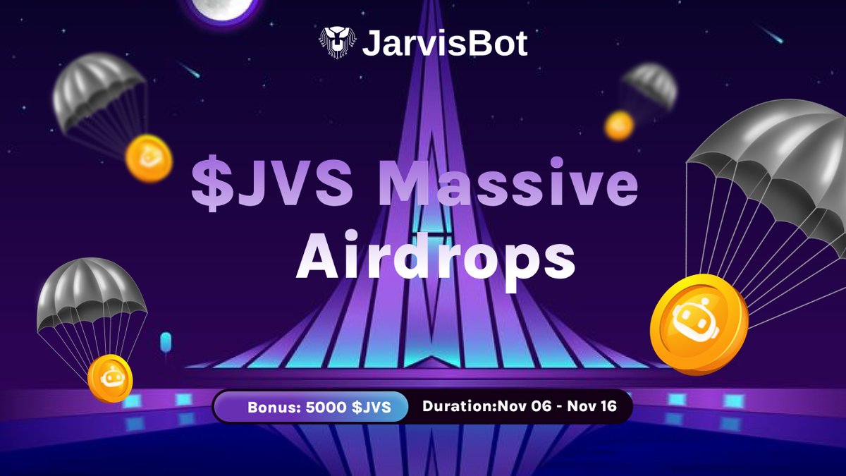 JarvisBot_AI's tweet image. 🚀 Exciting News, Massive Airdrop From Jarvisbot !!

As you know, JarvisBot just launched the new token —— $JVSC ! 💫 (Which will be live on Dex before Q4 2024).  #JarvisBotAirdrop #Listing

🔥🔥Come &amp;amp; Grab your token now !

Method 1 :
📉Play Miniapp: t.me/jarvisbot_ai_b……