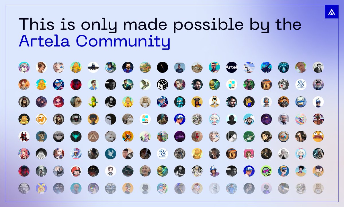 This is only made possible by the Artela Community 🩵🩵

Big shoutout to all the MVPs behind Artela’s amazing journey. From social media milestones to a thriving community, your support++ is everything! 🪬

Check out the full Artela Q3 Community report here: