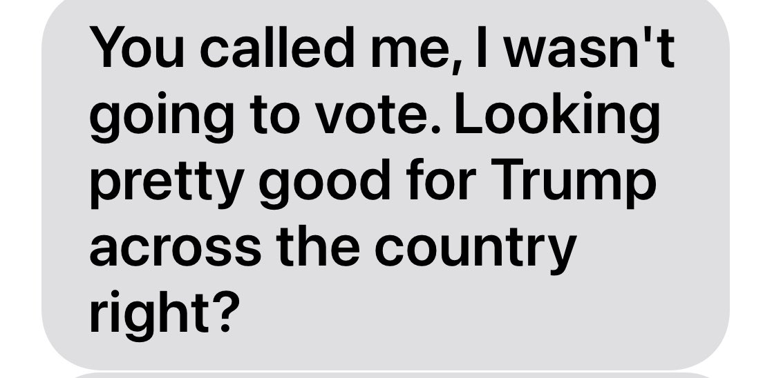 This is what chasing the vote looks like!
I called a Maricopa resident who liked Trump, but wasn’t going to vote.  After our conversation, they voted!
Chasing every vote 🗳️ 
<a href="/tpaction/"></a> #ChaseTheVote
