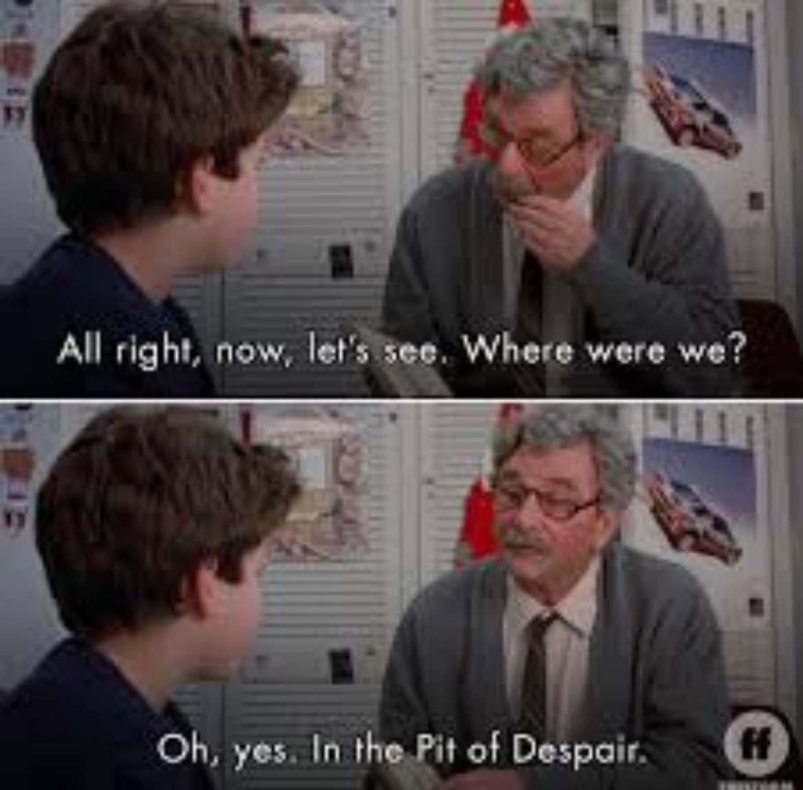returning to the news after running to the bathroom