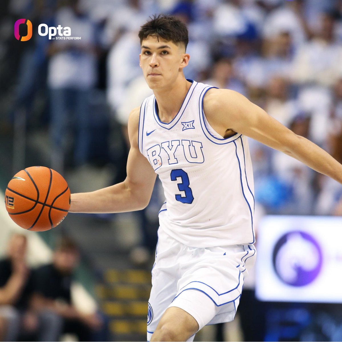 OptaSTATS's tweet image. Big 12 freshmen with 10+ points &amp;amp; 10+ assists in their debuts, all-time:

Trae Young, Oklahoma (11/12/2017)
Egor Demin, @BYUMBB (tonight)