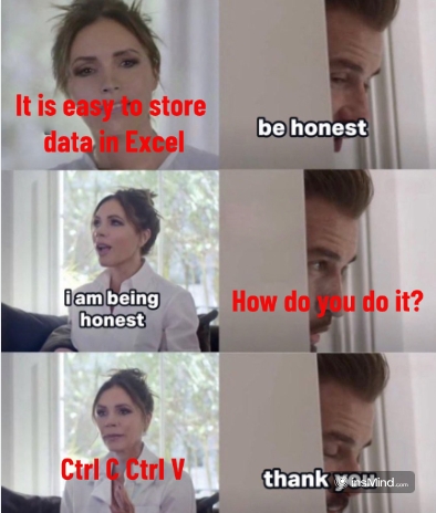 Crisp_EXCEL's tweet image. Now that we are being honest @ExcelHumor 😎
#Excel #exceltricks