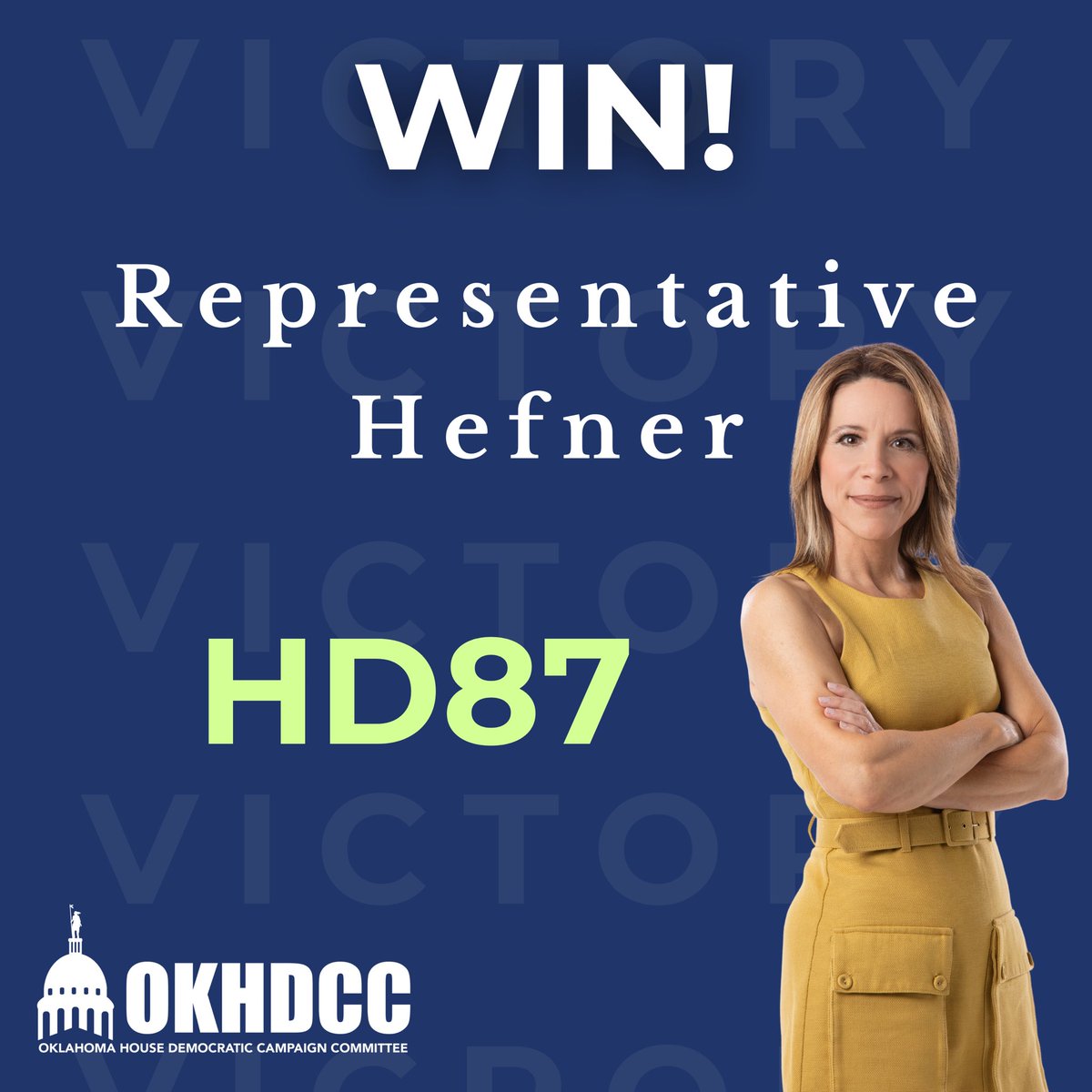 Oklahoma House Democrats (@okhdcc) on Twitter photo Congratulations to Rep. Ellyn Hefner on winning her re-election! <a href="/EllynHefner/">Ellyn Hefner</a>
She will continue to be a strong disability advocate, working hard to ensure ALL Oklahomans have access to education. We are so proud of her hard work as she heads back to the State House! Congratulations to Rep. Ellyn Hefner on winning her re-election! <a href="/EllynHefner/">Ellyn Hefner</a>
She will continue to be a strong disability advocate, working hard to ensure ALL Oklahomans have access to education. We are so proud of her hard work as she heads back to the State House!