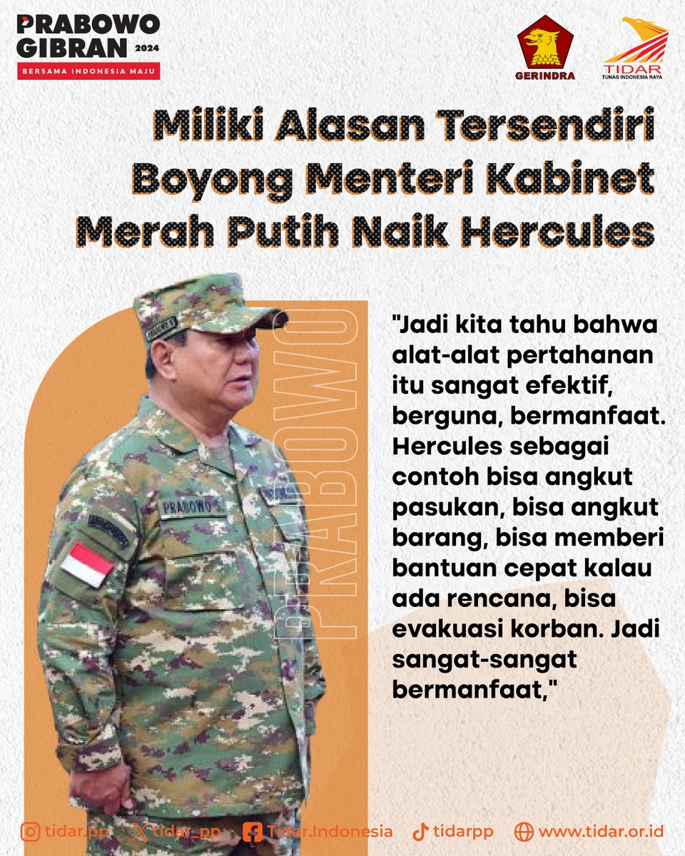 tidar_pp's tweet photo. 4 Pernyataan Presiden Prabowo di Retret Kabinet Merah Putih๐
#merahputih #tidar https://t.co/eWjDarcSpb