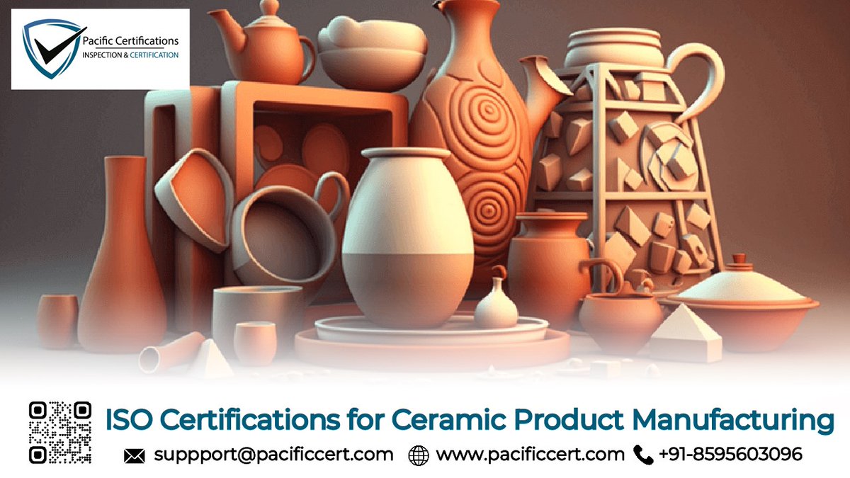 PCertifications's tweet image. Elevate your ceramic product manufacturing business with ISO certification! 🏺 Enhance product quality, safety, and efficiency. Pacific Certifications guides you to success. shorturl.at/sRB2t

#CeramicManufacturing #ISOCertification #Quality #Safety #Efficiency