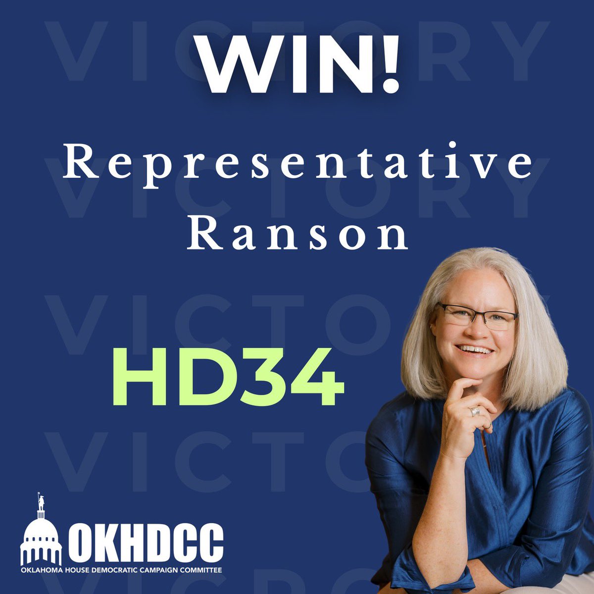 Oklahoma House Democrats (@okhdcc) on Twitter photo Congrats to Representative Trish Ranson on winning her re-election! <a href="/RansonHouse34/">Trish Ranson</a>
As Stillwater's Representative, she'll continue to be a strong voice for public education and our workforce needs. We're so glad she'll be keeping up her great work, and GO POKES! Congrats to Representative Trish Ranson on winning her re-election! <a href="/RansonHouse34/">Trish Ranson</a>
As Stillwater's Representative, she'll continue to be a strong voice for public education and our workforce needs. We're so glad she'll be keeping up her great work, and GO POKES!