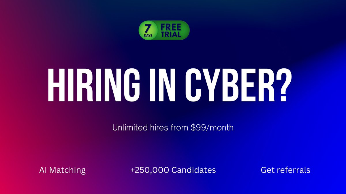 cyberr_ai's tweet image. Access to 250,000+ candidates with top-tier #cybersecurity skills.
AI-powered matching to save you time and find the right fit faster. #infosecurity