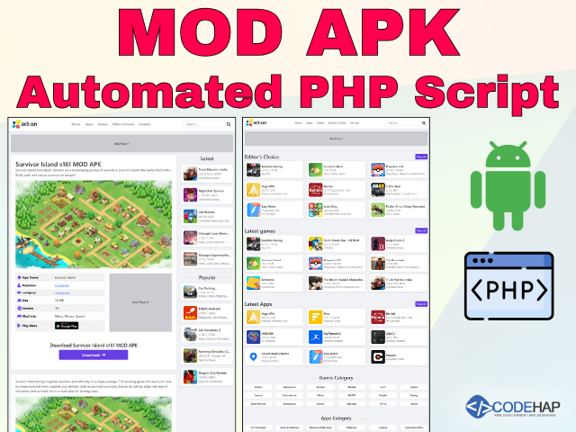 CodeHap's tweet image. MOD APK Automation: Fully Automated PHP Script For Unlocked Games And Apps
codehap.com/store/fully-au…
Unlock The Full Potential Of MOD APKs With Our Fully Automated PHP Script, Designed For Seamless Integration Of Unlocked Games And Apps With Minimal Effort.