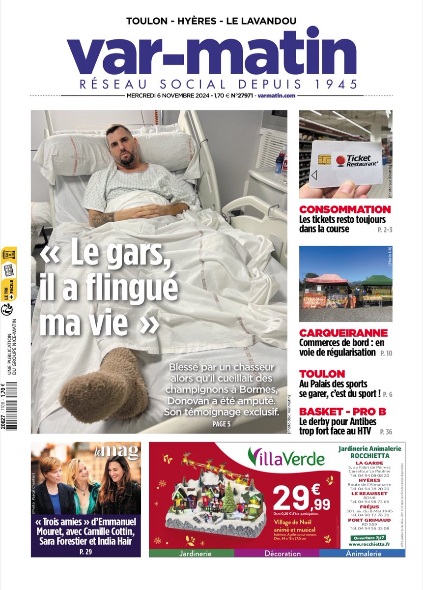 À la une de votre journal ce mercredi