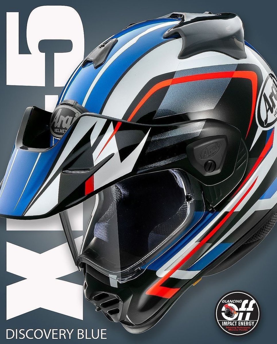 AraiAmericas's tweet photo. Check out the all-new Arai XD-5, a true multi-sport helmet in the stunning Discovery Blue graphic!

https://t.co/4scfyMcezV

#Arai #AraiHelmet #PriorityforProtection #XD5 #ADV #GlancingOff #R75 #motorcycle https://t.co/dSuSvEs3Aa