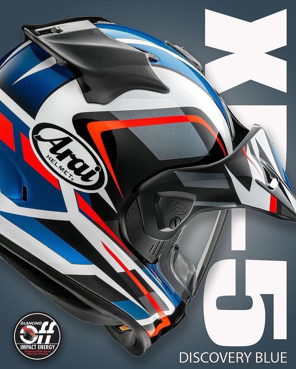 AraiAmericas's tweet photo. Check out the all-new Arai XD-5, a true multi-sport helmet in the stunning Discovery Blue graphic!

https://t.co/4scfyMcezV

#Arai #AraiHelmet #PriorityforProtection #XD5 #ADV #GlancingOff #R75 #motorcycle https://t.co/dSuSvEs3Aa