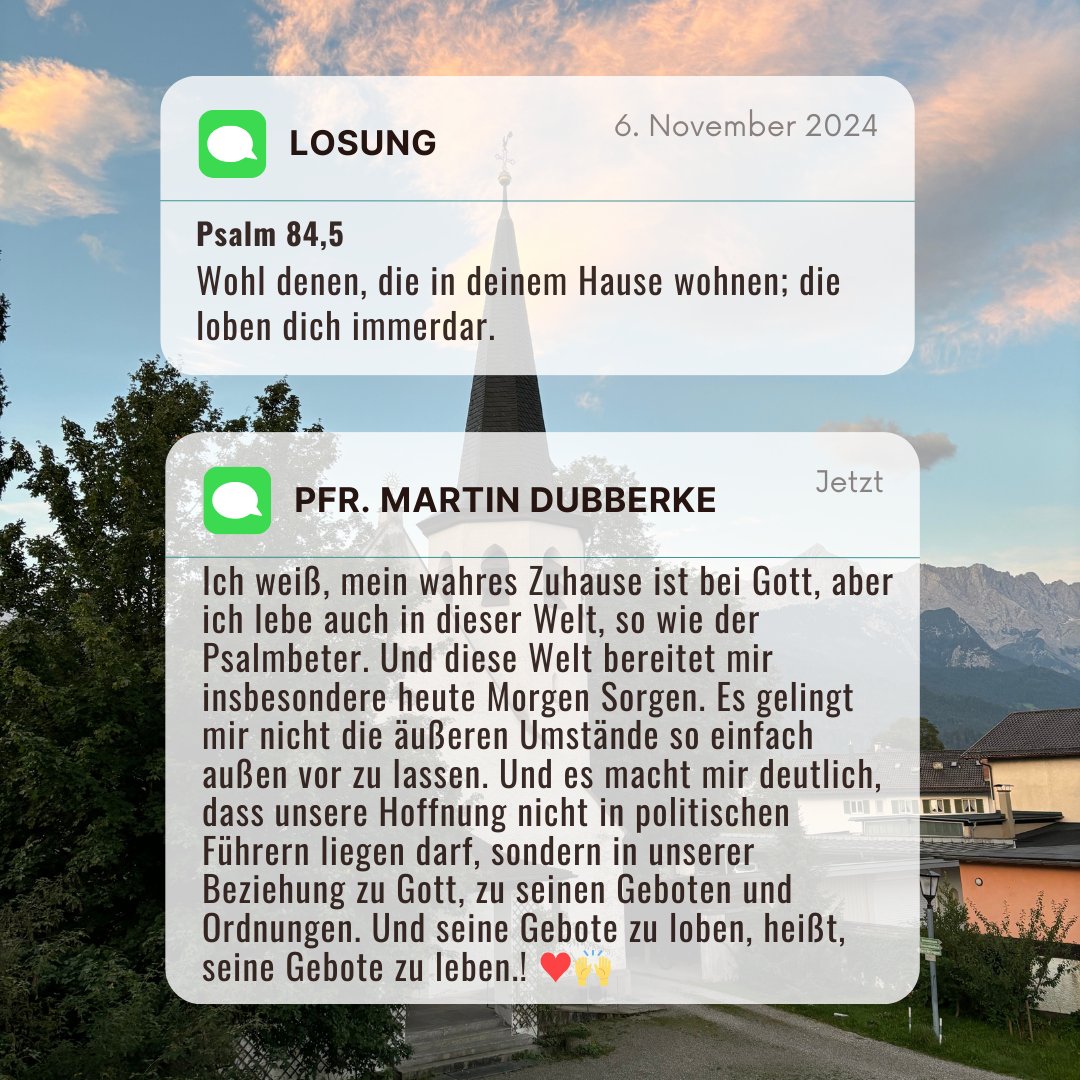 MDubberke's tweet photo. Ein Zuhause in wilden Zeiten, das ist das, was uns Gott jeden Tag aufs Neue anbietet. ❤️ 🙌

#wasglaubstdu #evangelischgapa #liebe #gott #waspfarrersomachen #Losung #glaube #Spirituality #glaubstdu #glaubebergehoffnung #lebeningap #Diakonie #Tafel #dieTafeln #Ökumene https://t.co/DfZn65mk1n