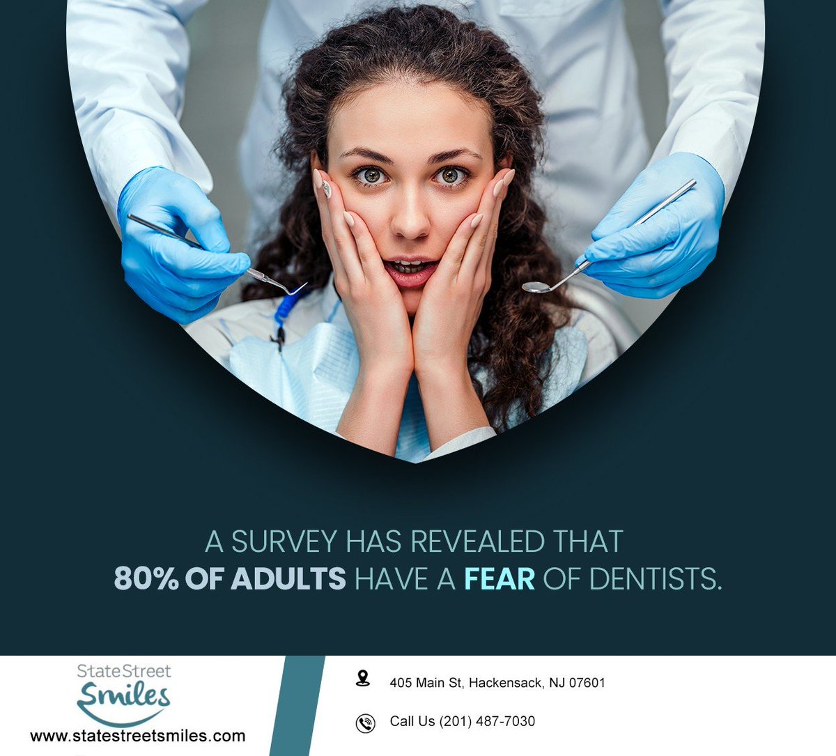 SSSmilesNJ's tweet photo. At State Street Smiles, we are committed to making you feel safe and comfortable as soon as you step inside. Don't let dental phobia and anxiety keep you from getting the care you need. Book your appointment today. #oralcare #StateStreetSmiles #Hackensack #NJ https://t.co/zhbWqsOvsb