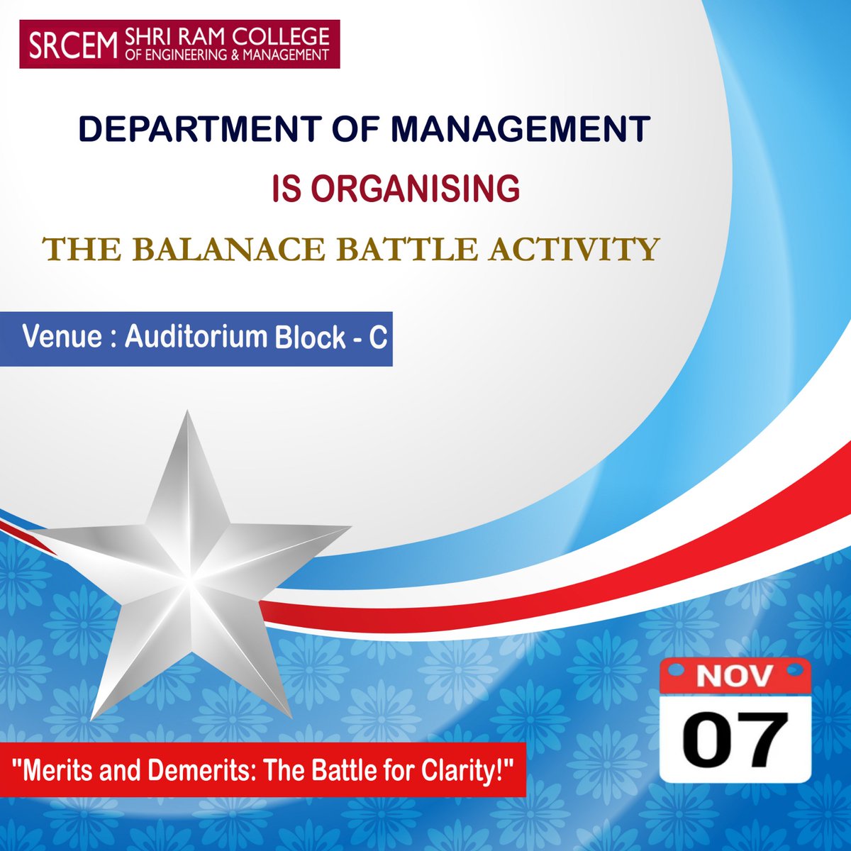 srcemcollege's tweet photo. The balance battle activity.
.
#PolytechnicDiplomaCollegeInHaryanaDelhiNCR
#ShriRamCollegeOfEngineeringAndManagement
#srcempalwal
#ENGINEERINGCollegeInHaryanaDelhiNCR
#ManagementCollegeHaryanaDelhiNCR
#admissionopen2024_2025 https://t.co/E3JJxKCGiK