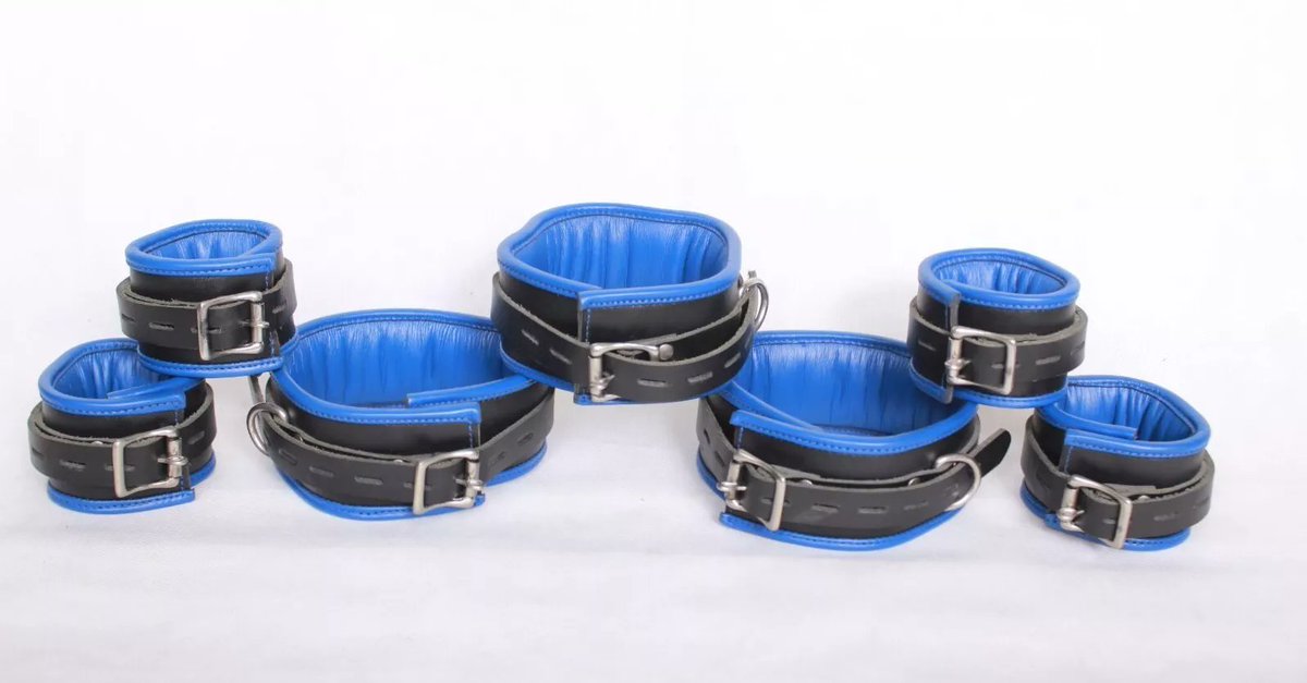mastertanners1's tweet photo. Unlock restraint with this leather padded handcuffs, ankle cuffs, and neck collar set

100% Genuine leather🔥
6% off limited offer🥳

Shop Now:https://t.co/yObdfDAwtj

#LeatherRestraints #BDSMGear #BondageSet #KinkLifestyle #RestraintPlay #LeatherBondage #BDSMCommunity https://t.co/fbsdg6MyfS