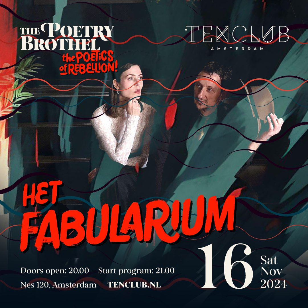 TenClub_NL's tweet photo. A collective embracing beauty and danger, Het Fabularium is on a mission to bring untamed beauty as an antidote against mediocrity. Don’t miss their performance Inborst - a poetic plea for sabotaged love that will leave you excited for new romantic opportunities… https://t.co/2xKMPayBZ1