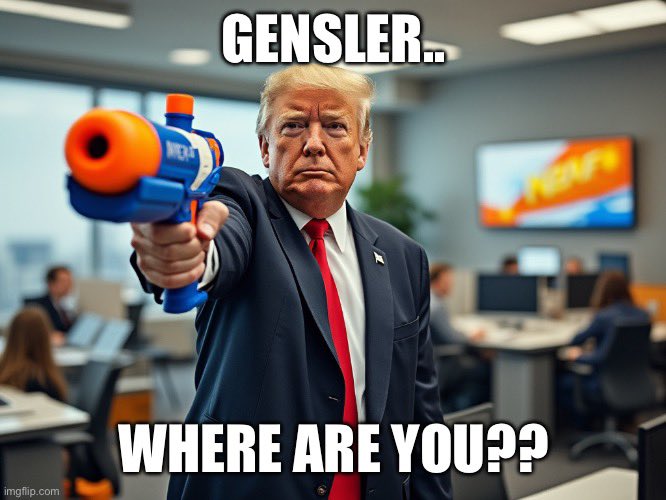 Bluefurball01's tweet photo. First day in office. Trump coming into the sec like Ari gold. 
@SECGov @GaryGensler https://t.co/NQbA7OTkW8