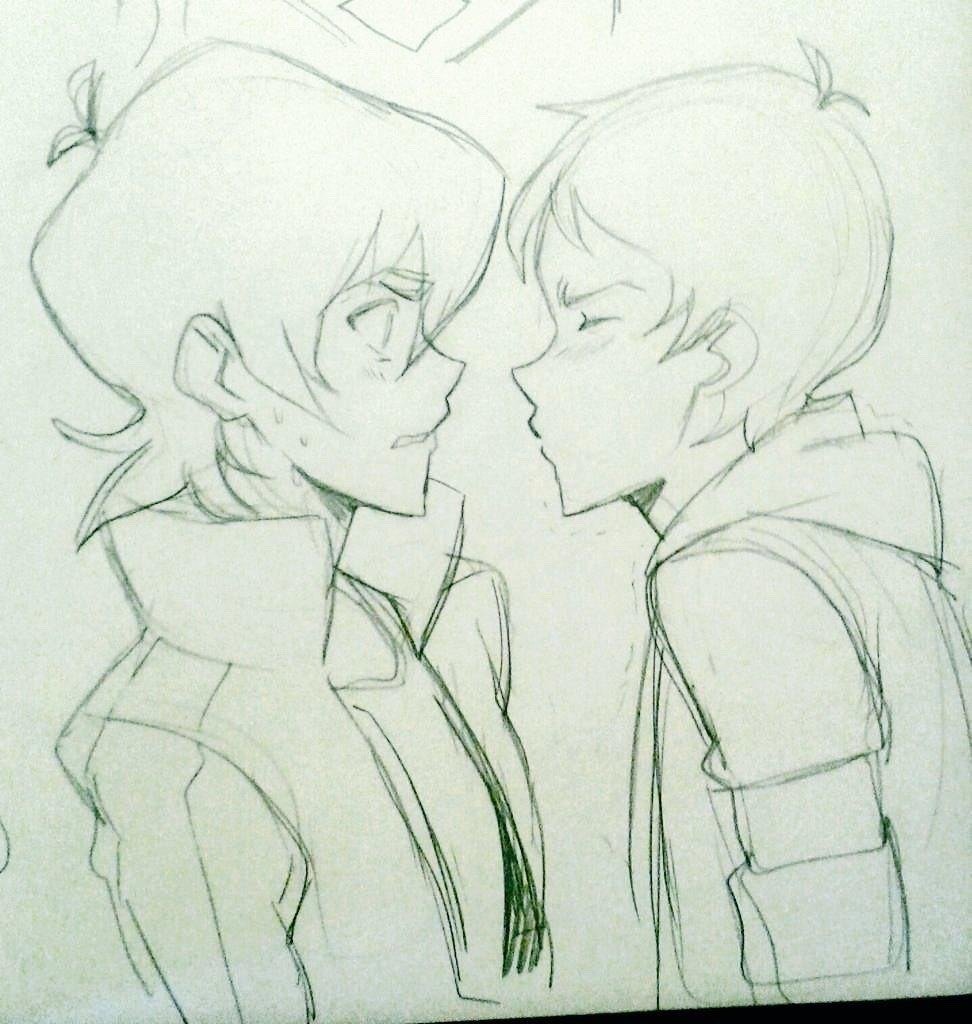 DNDSHIR0's tweet photo. klance drawn by the show artists <3 https://t.co/84DFvA8TC2