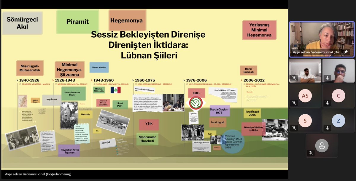 Ülke Bölge Konuşmaları kapsamında Sayın A. Selcan Özdemirci CİNAL <a href="/asozdemirci/">mernuşka</a> ile "Lübnan Şiileri" üzerine konuştuk. ÜBAT ekibi olarak kendilerine teşriflerinden ötürü teşekkür ediyoruz.