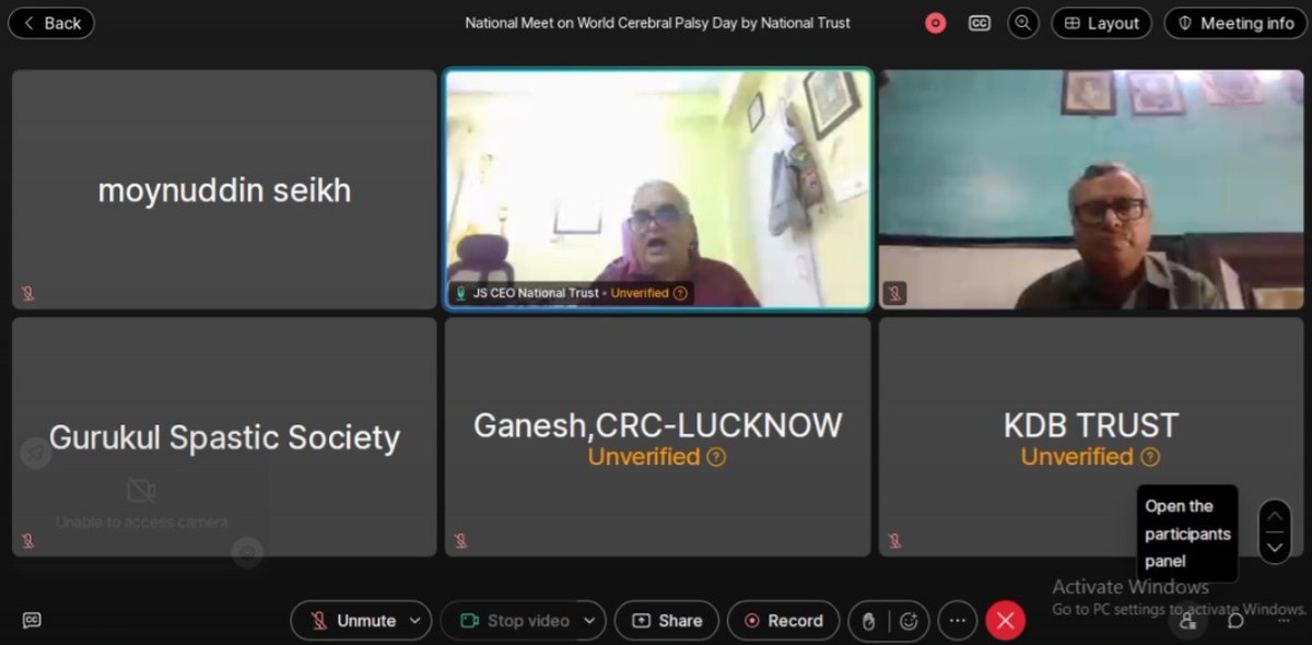 Honoured to organize a National Meet (Virtual) on #WorldCerebralPalsyDay on 6th Oct. 2024 bringing together over 130 participants, including experts, professionals, and Govt. officials dedicated to supporting persons with #CerebralPalsy.