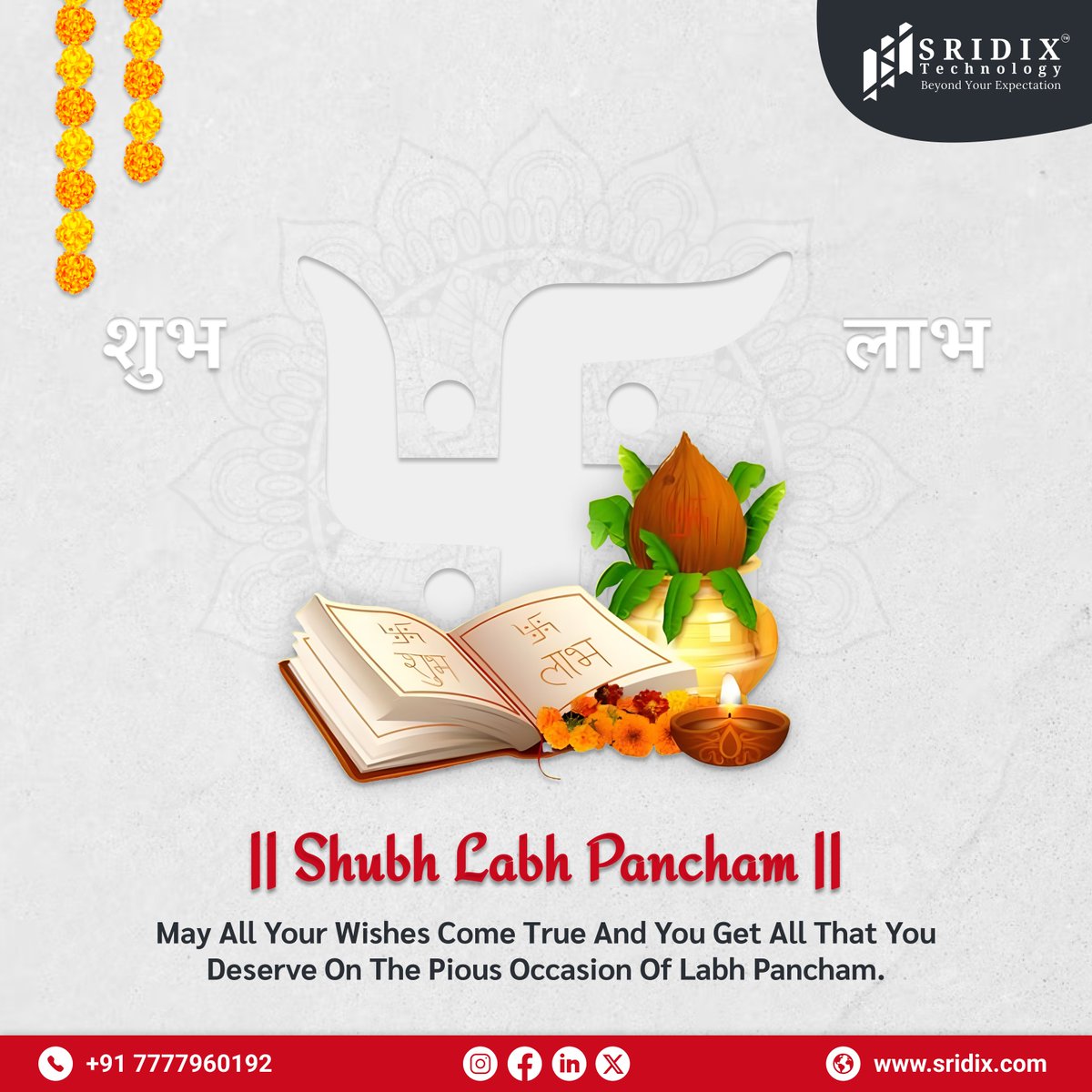 SridixTech's tweet photo. ✨ Wishing you all a blessed Labh Pacham! ✨

May this auspicious day bring prosperity, good fortune, and countless blessings to your life and business. Let’s welcome new beginnings with positivity and gratitude. 🌼💫 

#LabhPacham #NewBeginnings #IndianFestivals #Traditions https://t.co/1DCeODUJgG