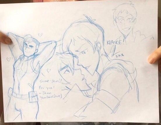 DNDSHIR0's tweet photo. klance drawn by the show artists <3 https://t.co/84DFvA8TC2
