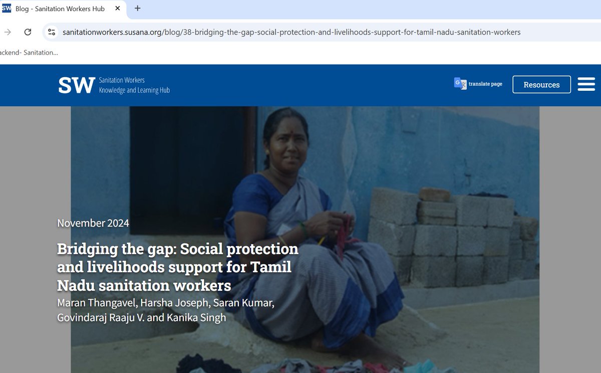 #Vizhuthugal’s grassroots efforts are empowering Tamil Nadu’s #SanitationWorkers with the knowledge and tools they need to demand better wages, safer conditions, and a brighter future 👷‍♀️💪
Dive into their journey here: t.ly/kY6Ge
#SocialProtection #WASH #Sanitation