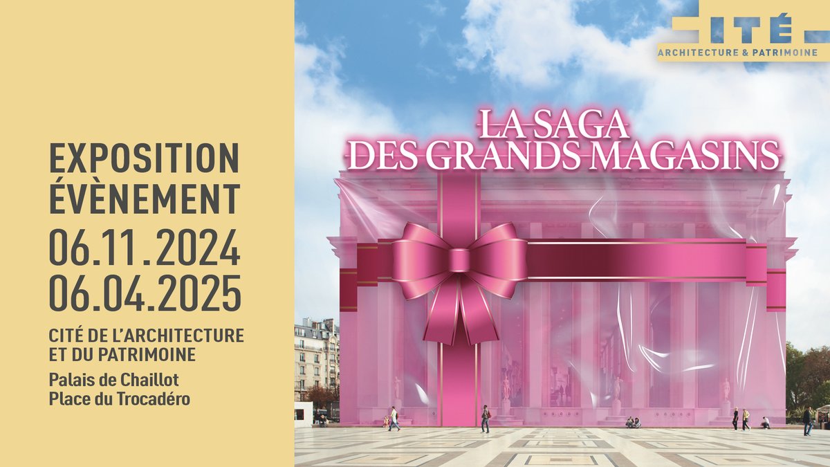 🛍️ L'exposition La Saga des Grands Magasins est ouverte ! Plongez dans 150 ans d'histoire des grands magasins à la Cité ! #ExpoGrandsMagasins