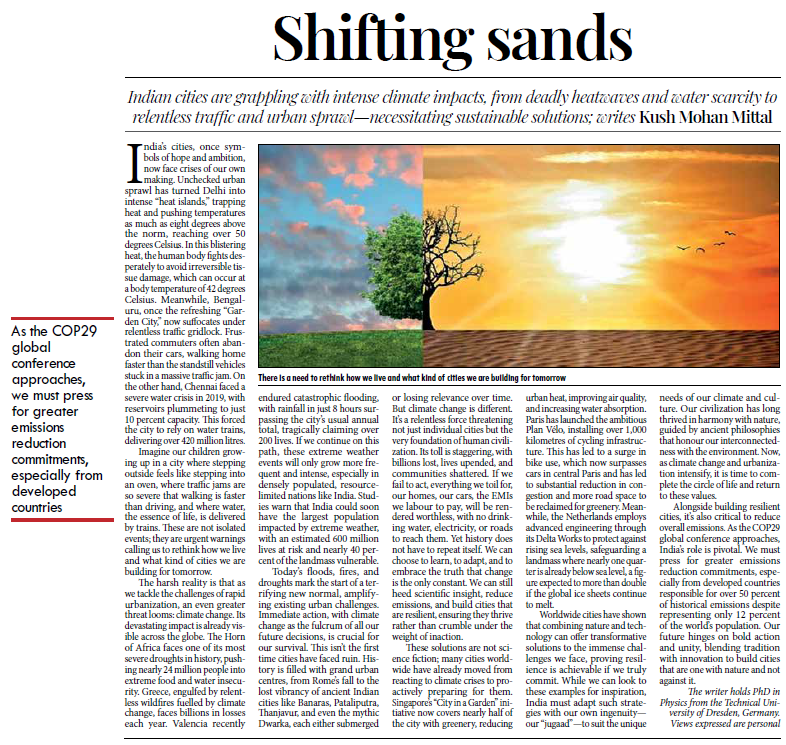 OMIFoundation's tweet image. In our latest editorial, Kush Mohan Mittal writes for The @mpostdigital, urging India to place climate action at the core of all decisions. With rapid urbanization and a deepening climate crisis, there is still hope—if we push emission cuts and pursue bold climate initiatives.