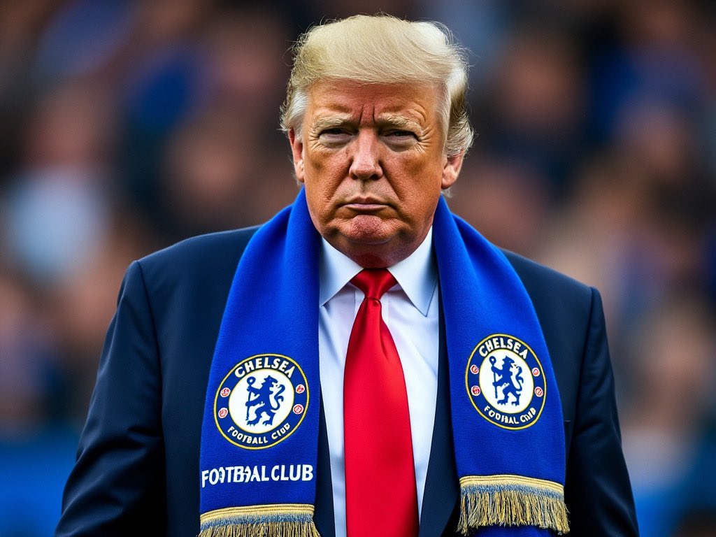 EmenaIo's tweet photo. Everyone at Chelsea Football Club congratulates Donald Trump on the US presidency.  🇺🇸 https://t.co/0gMnoJgjIw
