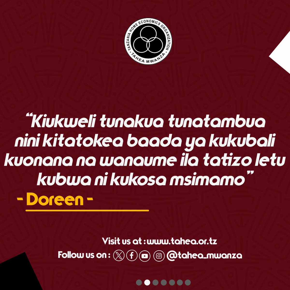 TAHEA Mwanza tweet media