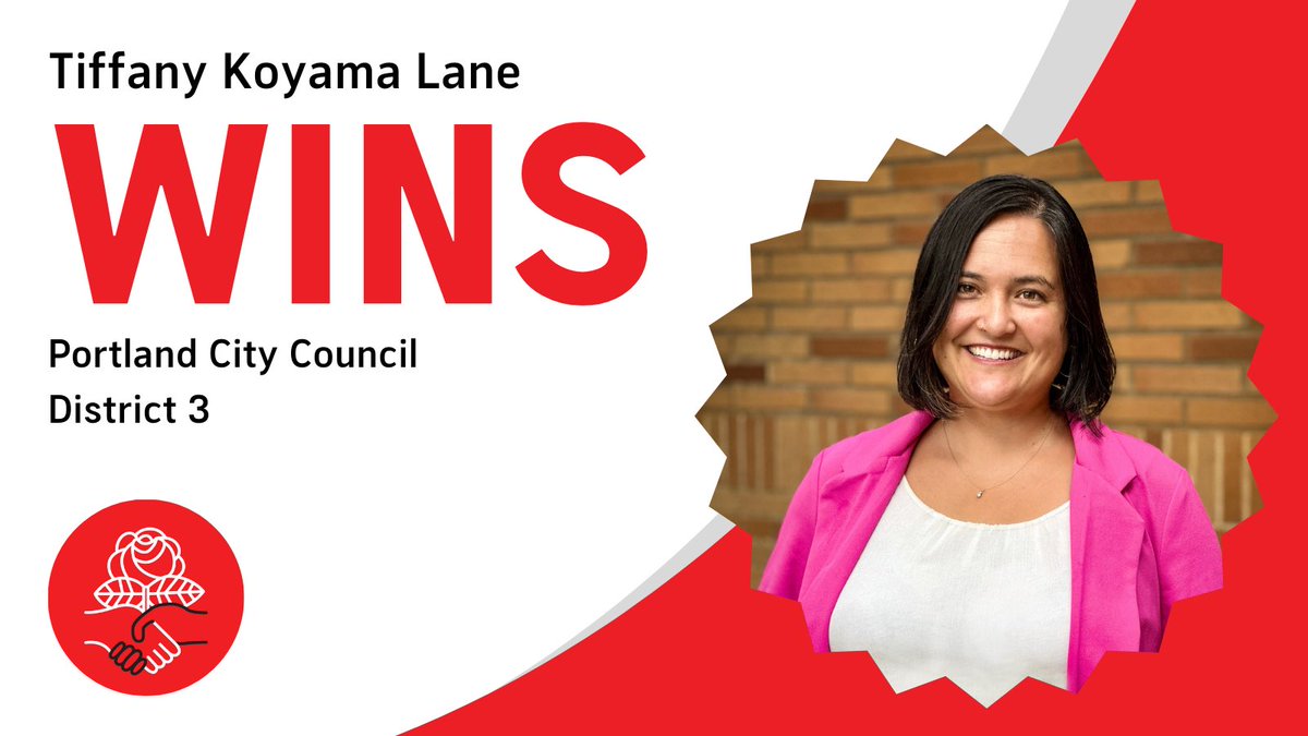 DSA (@demsocialists) on Twitter photo DSA congratulates <a href="/TeacherTiff4PDX/">Tiffany Koyama Lane</a> and <a href="/PortlandDSA/">Portland DSA</a> on their victory in the Portland, Oregon City Council nonpartisan general election for District 3! Tiffany is an active member of the Portland Association of Teachers and a picket-line strike leader. DSA congratulates <a href="/TeacherTiff4PDX/">Tiffany Koyama Lane</a> and <a href="/PortlandDSA/">Portland DSA</a> on their victory in the Portland, Oregon City Council nonpartisan general election for District 3! Tiffany is an active member of the Portland Association of Teachers and a picket-line strike leader.