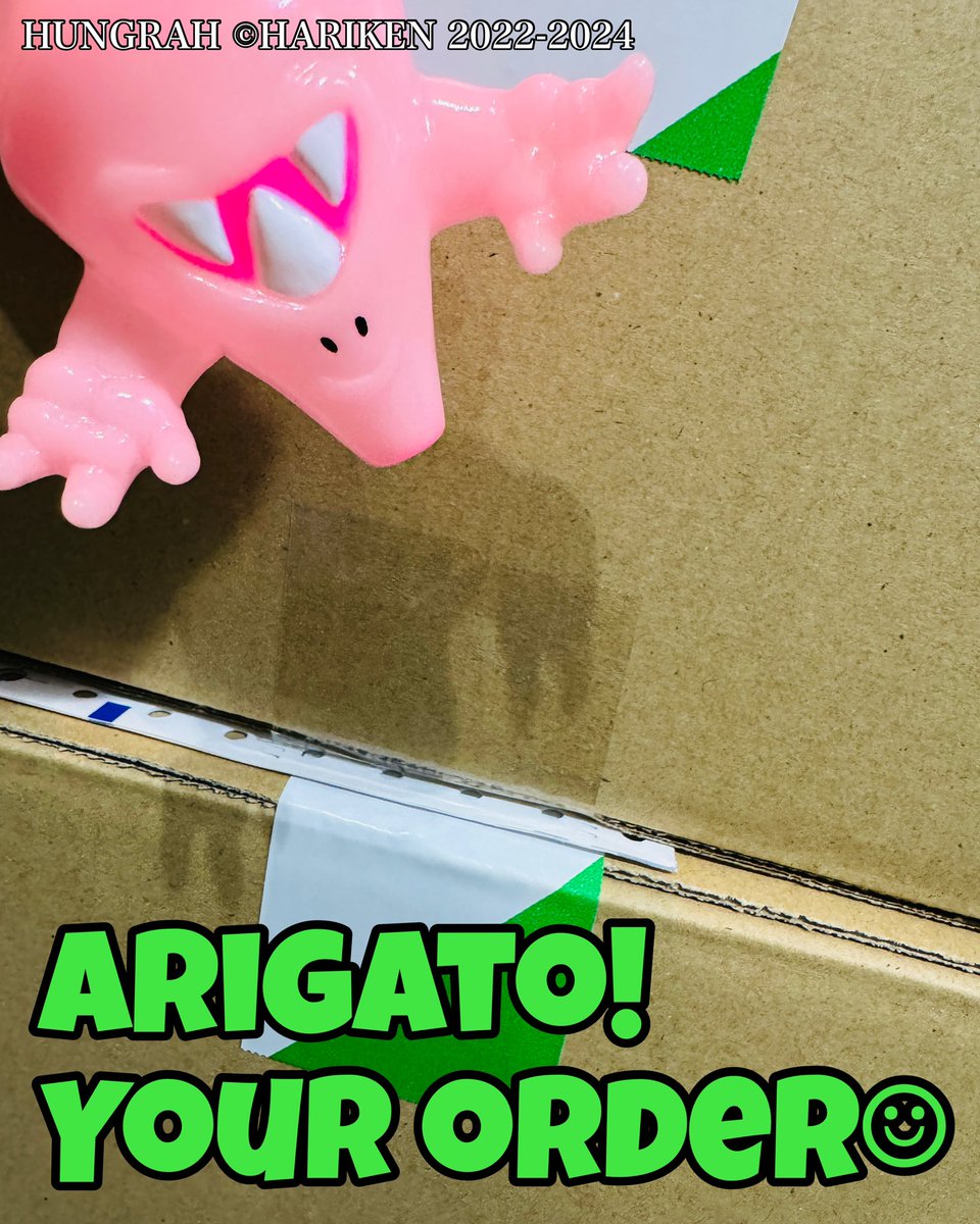 harikenjp's tweet photo. Arigato your order🕊️随時発送しております、ありがとう🙌これからもよろしくお願いいたします🤟😸🍀

https://t.co/x3zw9PeKxo

#HARIKEN
#HUNGRAH
#空腹怪獣ハングラー
#ソフビ
#sofvi #sofubi
#madeinjapan
#玩具人生 https://t.co/hxcxV5y5iG
