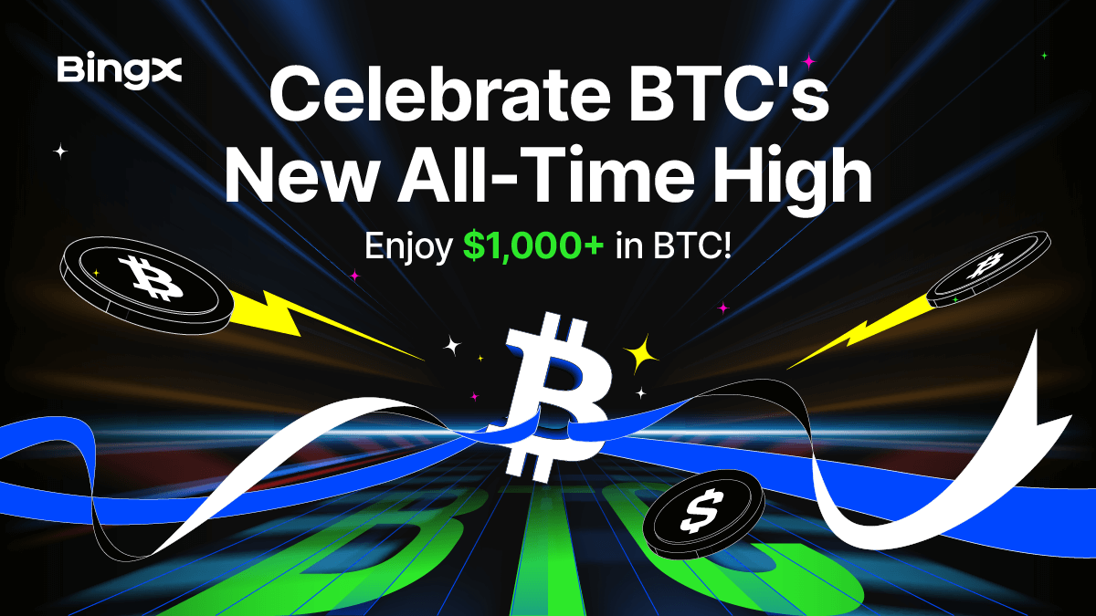 cryptication33's tweet image. Breaking ! 🔥 Event: 🚀 Celebrate BTC's New ATH: Enjoy over $1,000+ in $BTC!
⏰ Event Period: 2024-11-6 00:00 to 2024-11-13 00:00 (UTC+8)
🚀 The Highlights:
1. Easy entry, just trade 5,000 USDT to join.
2. Rewards issued in BTC!
🔗 Event link: bingx.com/activity/depos…