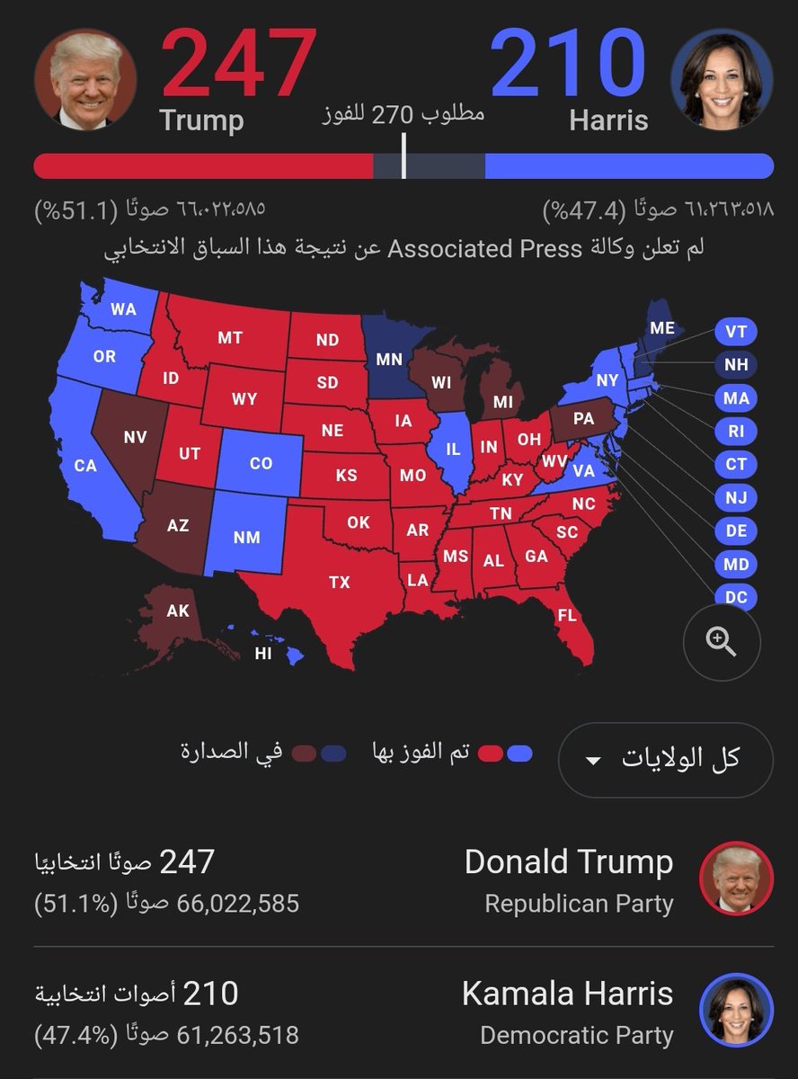 chadichoughari's tweet photo. العالم بأسره ينتظر نتائج #الانتخابات_الامريكيه ، هل ستحمل اللحظات المقبلة مفاجآت من ناحية هوية الفائز ؟ هل سنكون قريبا امام مشهد جديد مع امتداد لسياسة اوباما و بايدن ام استكمال لما بدأه ترامب ؟ الأنظار جميعها على شاشات التلفزة تراقب عملية فرز الولايات   #ترامب_هاريس https://t.co/5Yw6yjBKmV