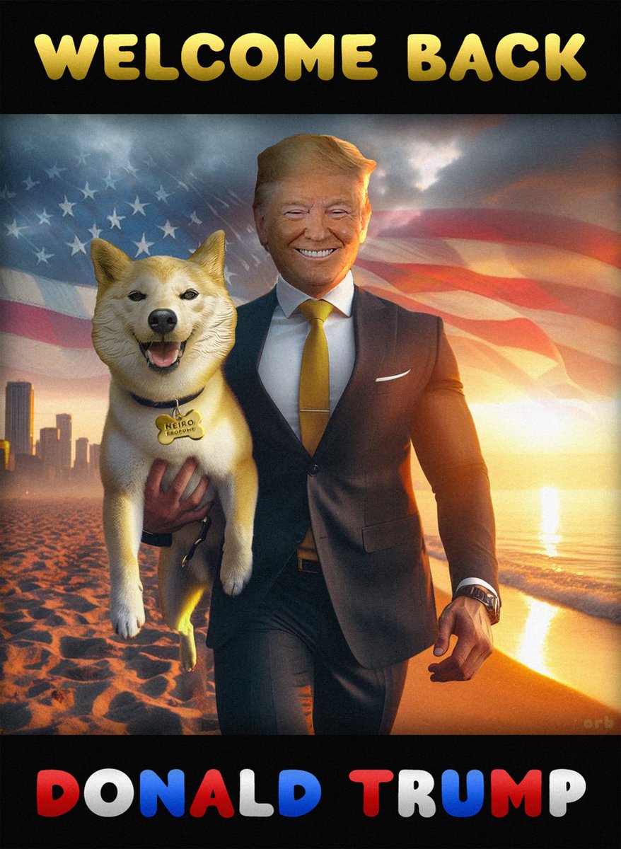 NeiroWoof's tweet photo. Congratulations Mr President @realDonaldTrump 

Let the super cycle begin💎🐾 https://t.co/ngpfqhjm6r