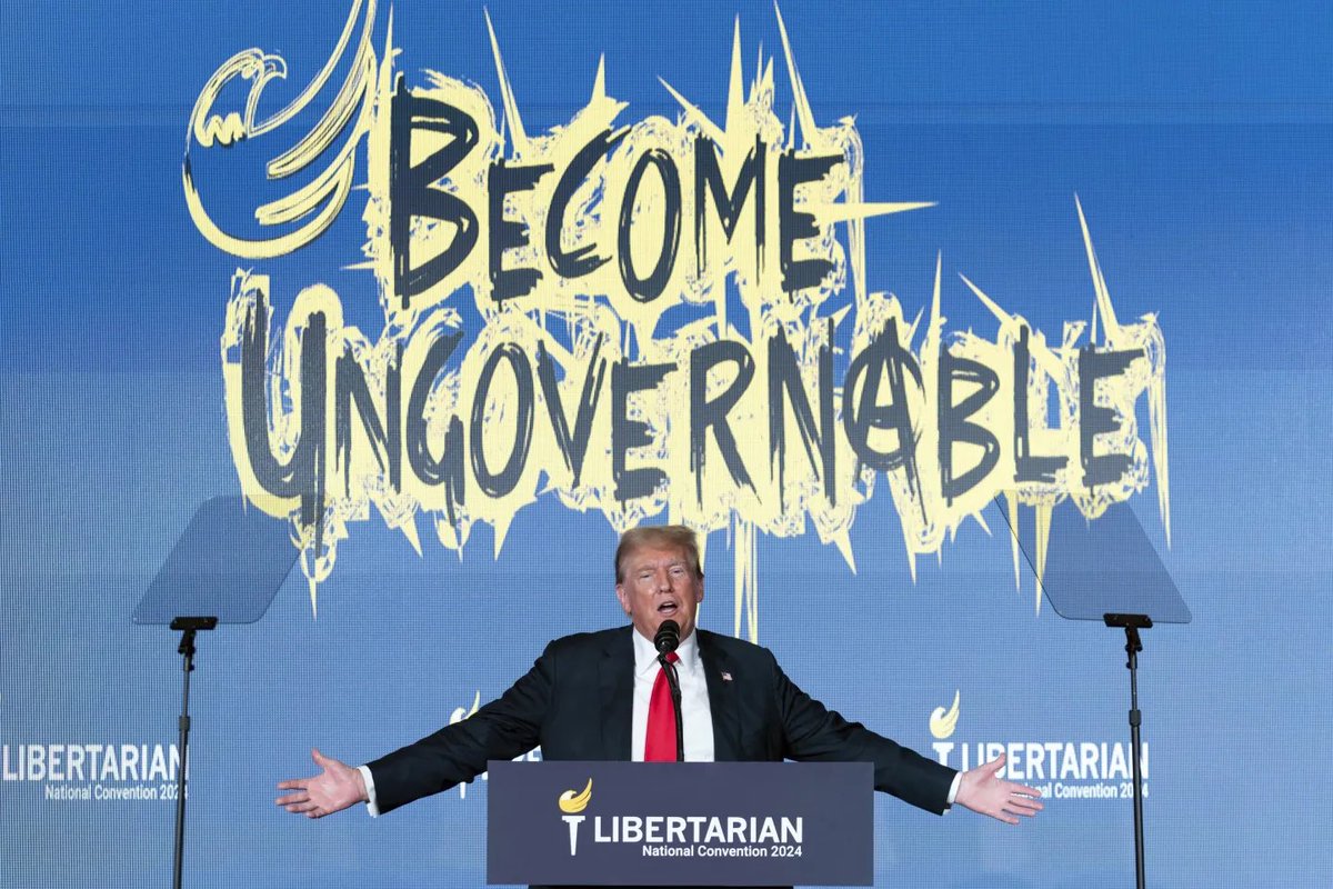 C0WANBULL's tweet image. That’s a wrap. Trump wins in 2024.
Here’s to hoping his new administration is heavily influenced by libertarians and we move the needle towards liberty. Start slashing the bureaucracy on Day 1! #Election2024 #Trump #Libertarians