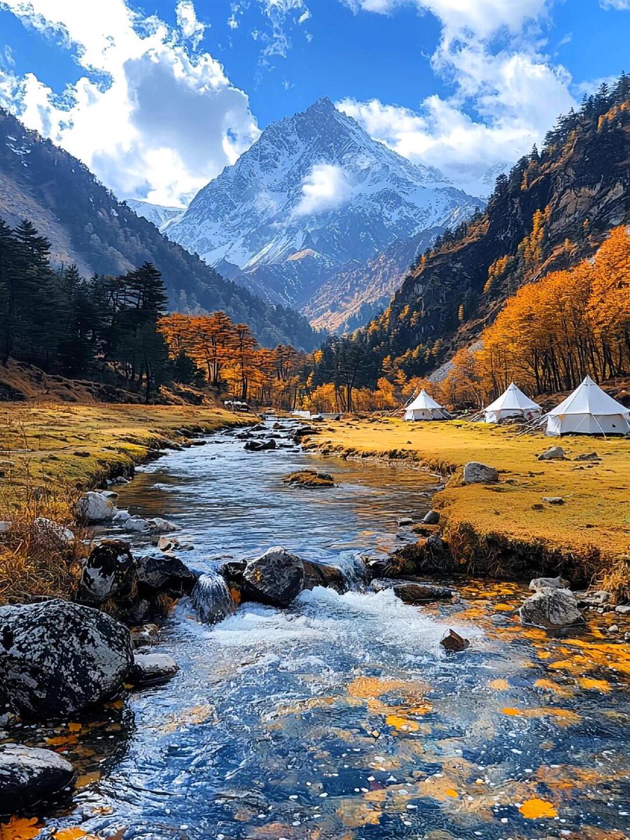 四姑娘山像一幅秋日油画~
四姑娘山的秋天🍁
像是行走在油画里一样
雪山、彩林、溪流、牛群…
是梦境中的秋天🏔️
#美丽中国