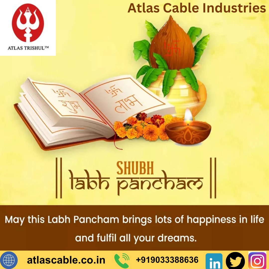 On this Labh Pancham, new beginnings deserve solid foundations. Start with Atlas Cable Industries secure and reliable connections to build a prosperous future.​🙌

#labhpancham #NewBeginnings #poweringprogress #choosewisely #AtlascableIndustries #OneRoofDestination