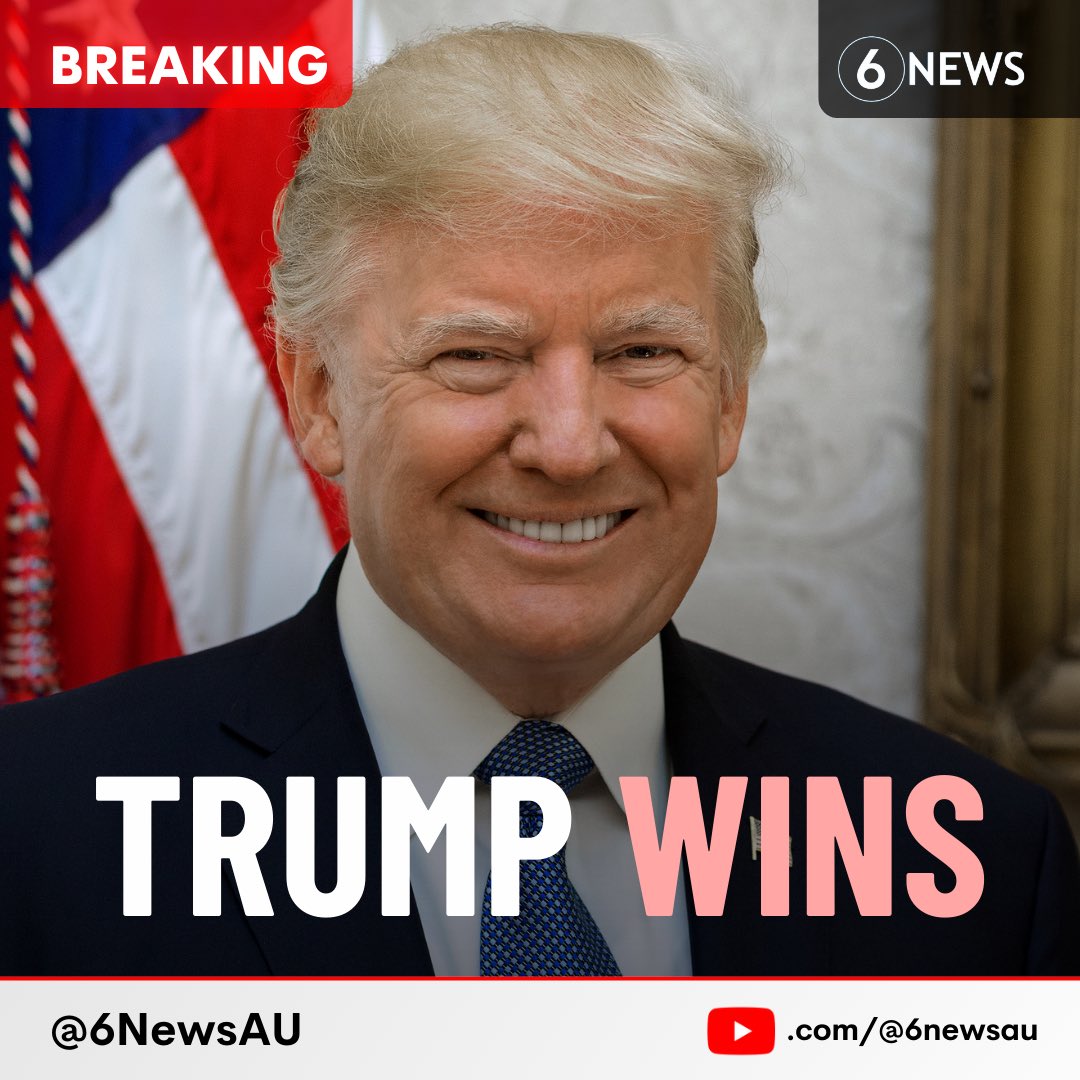 6NewsAU's tweet photo. #BREAKING 🚨 Donald Trump elected 47th President of the United States https://t.co/cn63biNI5k