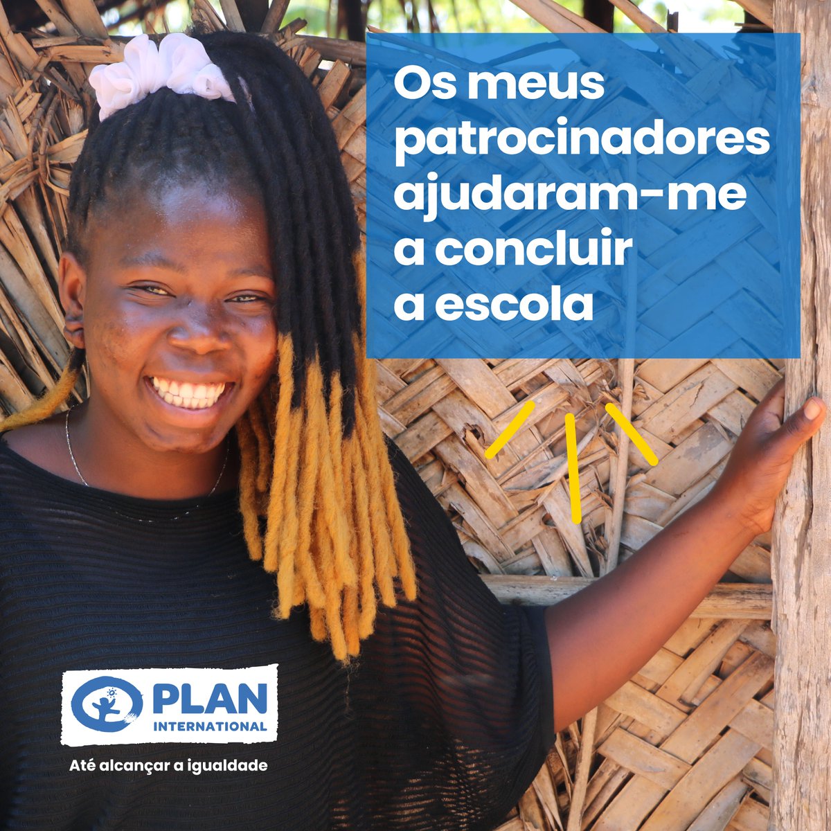 MozambiquePlan's tweet image. “Os meus patrocinadores ajudaram-me a concluir a escola”, Maria, de Inhambane.

Hoje trazemos o depoimento da Maria, que nos traz o seu breve testemunho sobre o impacto do programa de patrocínio na sua vida, #AtéAlcançarAIgualidade #educacaoinclusiva #IQE #UntilWeAreAllEqual