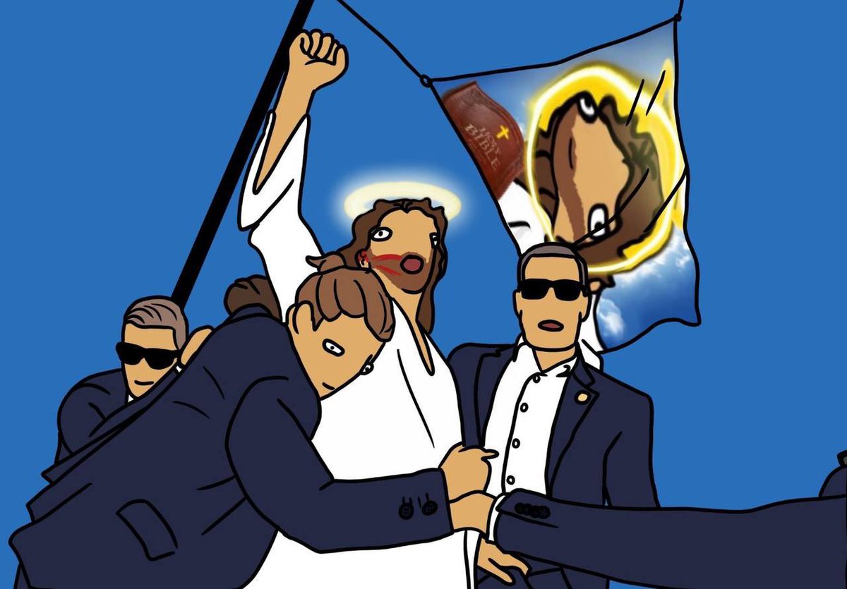 So it begins

#DonaldTrump and $jizzus will save us all