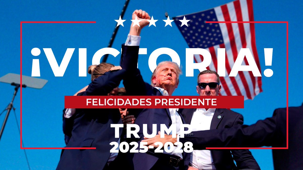 ¡Felicidades Presidente <a href="/realDonaldTrump/">Donald J. Trump</a> !

Hoy no solo ganan los E.U.A. también gana México e Hispanoamérica entera. Somos hermanos y por más que nos quieran dividir,  la importancia de la comunidad mexicana e hispana en los Estados Unidos de América y la relevancia del comercio