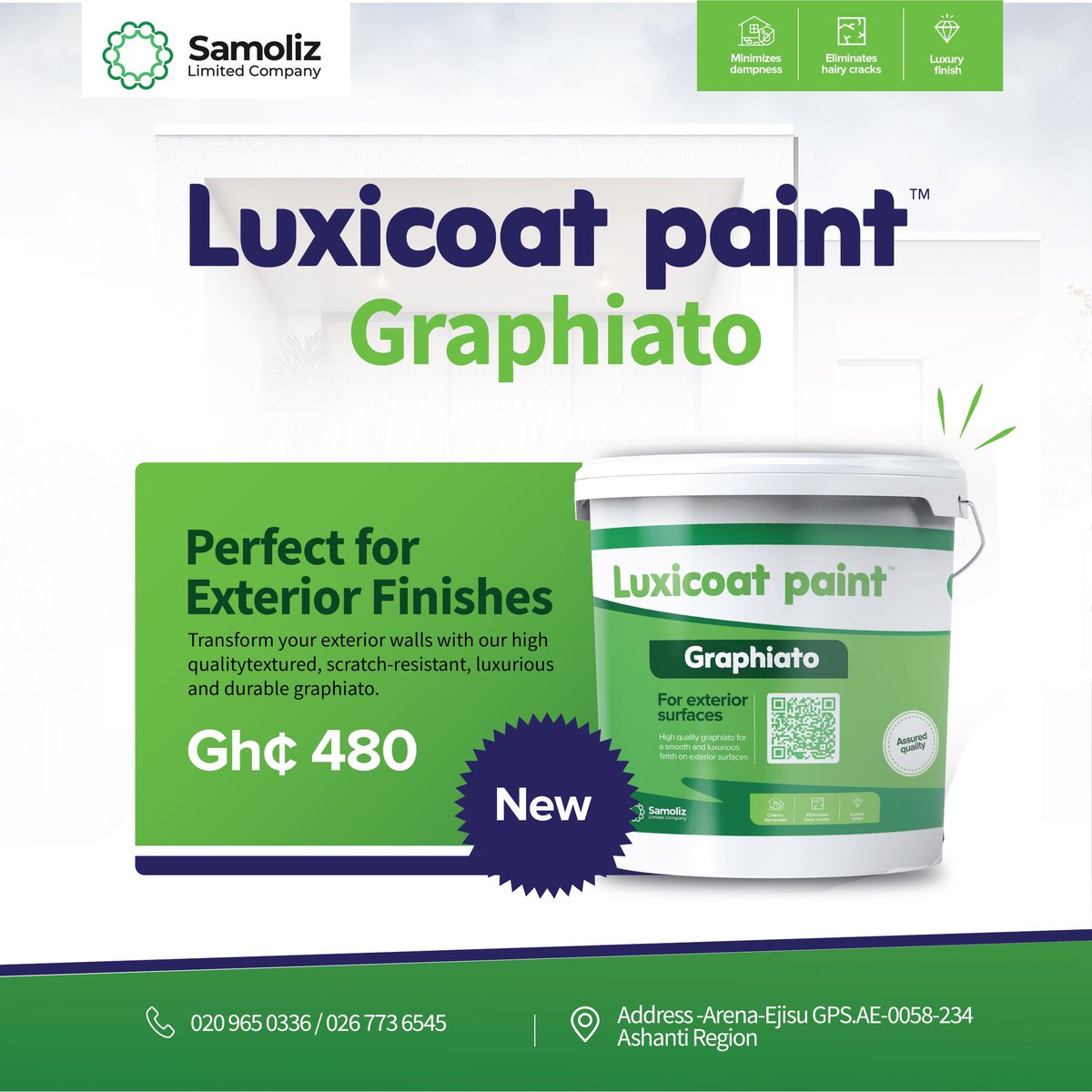 Refresh your exteriors this November with Luxicoat Graffiato! 🍂 Durable, stylish, and ready for any weather.
 #NovemberUpgrade #LuxicoatGraffiato #Samolizltdcompany #exterior