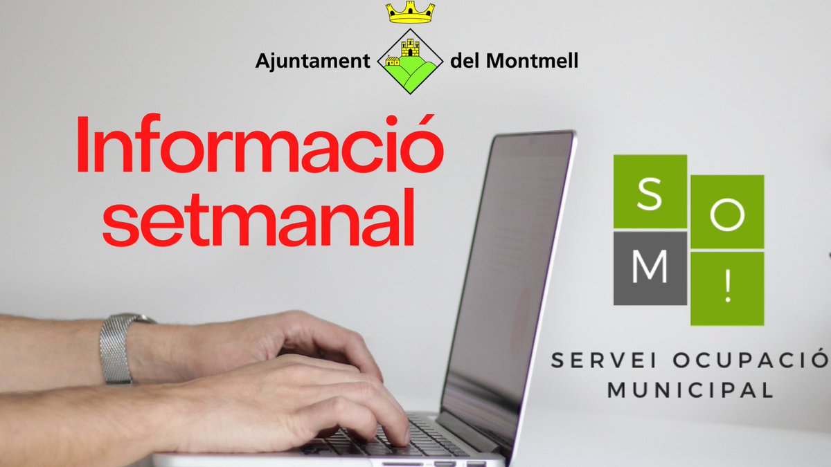 OCUPACIÓ | SOM

Informació setmanal actualitzada de les ofertes de treball i cursos de formació que podreu trobar a la secció del SOM a: elmontmellonline.cat/borsa-de-treba…