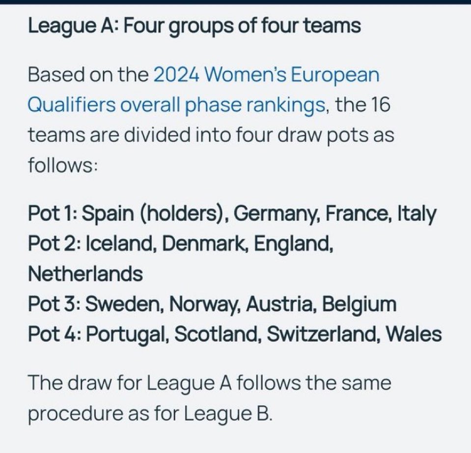 Torsdag er der lodtrækning til Nations League. Ikke EM. Beklager forvirringen
