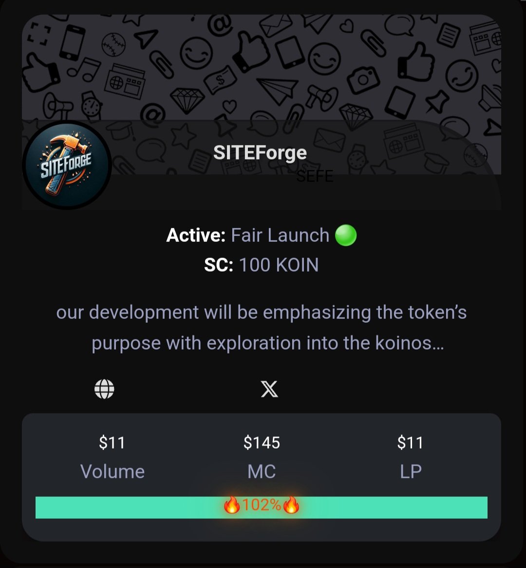 $SEFE has filled the soft cap 💪

Building together for FREE

#koinos #developing