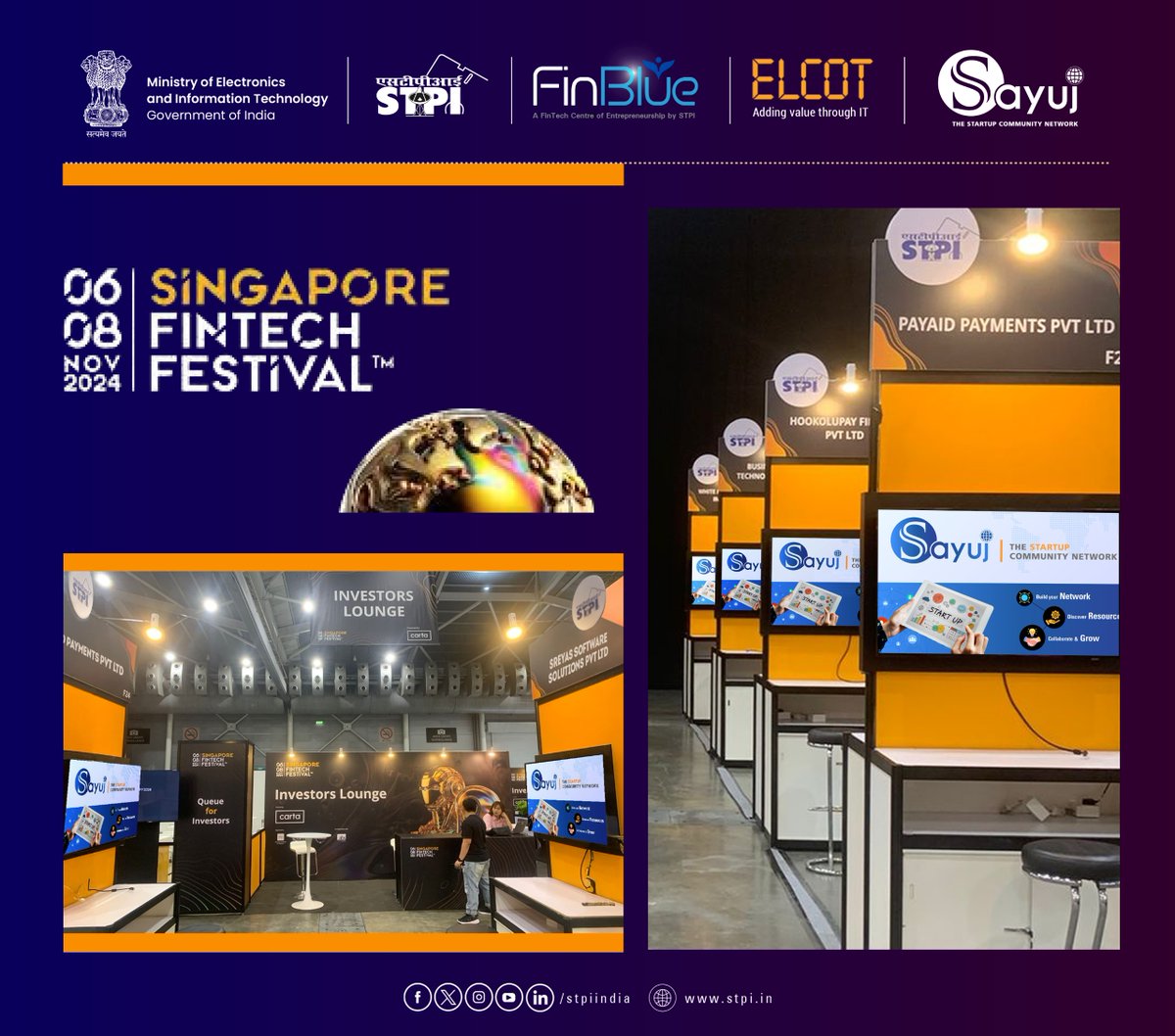 🌟STPI is all set for Singapore Fintech Festival 2024!

STPI's stalls at hall 4, Singapore Expo is ready to showcase the future of innovation and technology at the Singapore Fintech Festival 2024!

From supporting startups to fostering growth in Fintech, STPI is empowering