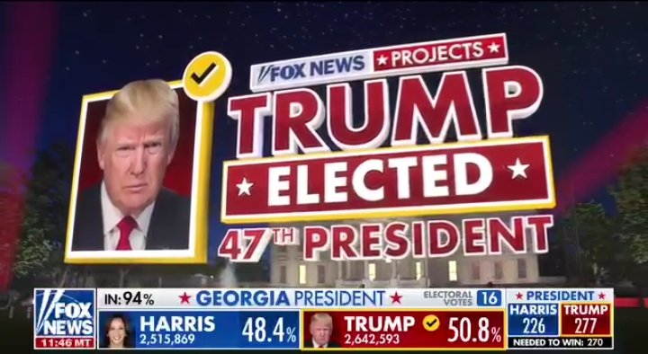 🚨 Breaking News

Fox News decisions Desks project that 'Donald Trump' will become 47th president of united States 

Video 👇